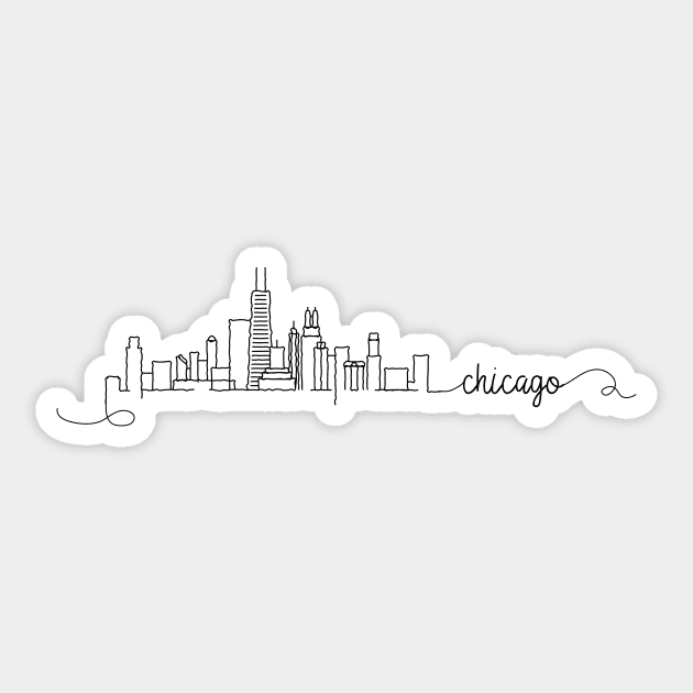 Chicago City Signature Sticker by kursatunsal